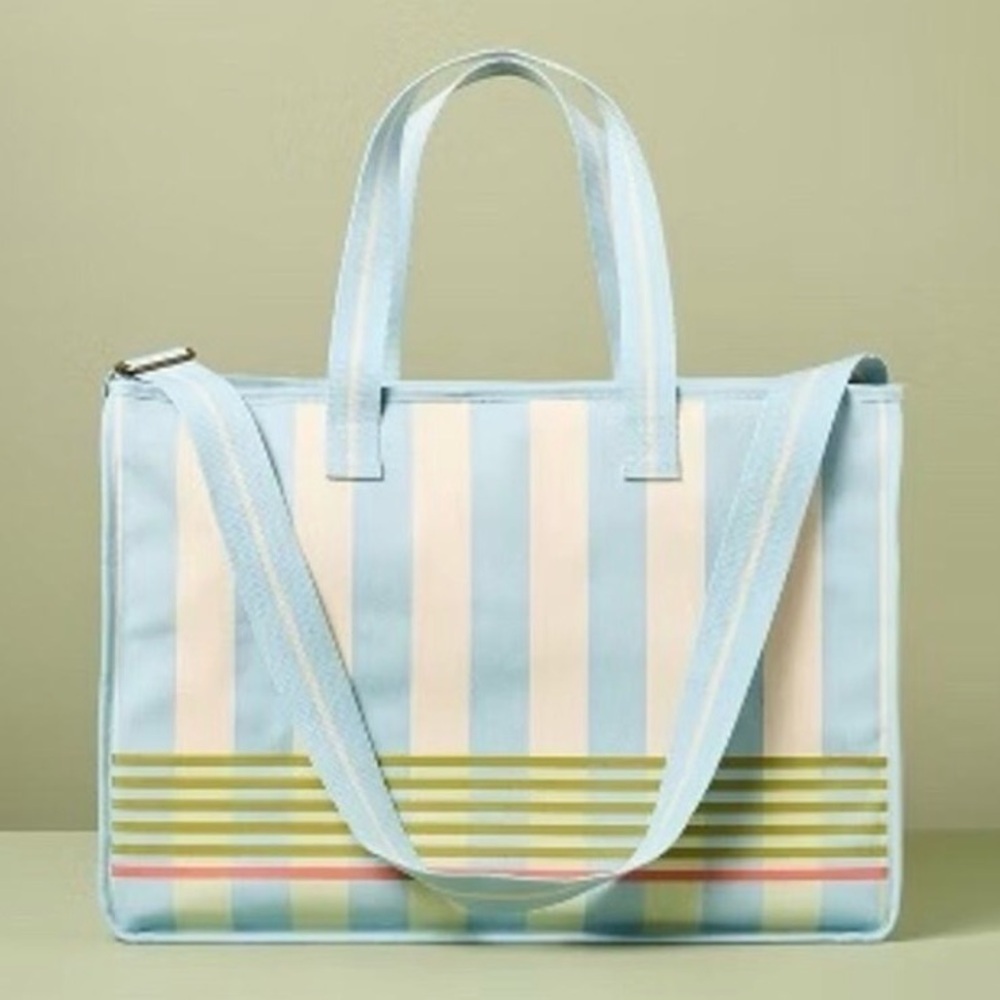 Magnolia Hearth & Hand Oversized Striped Canvas Tote Bag